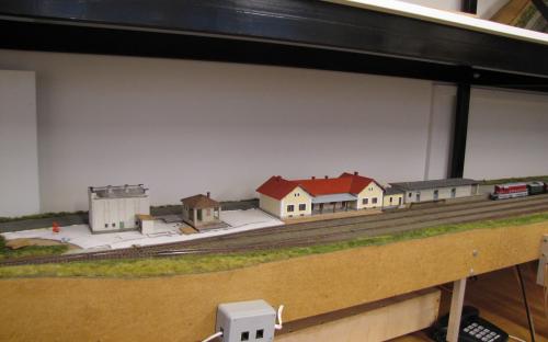 Naše modely budov v Ledči - hotové skladiště vpravo - foto 12/2022