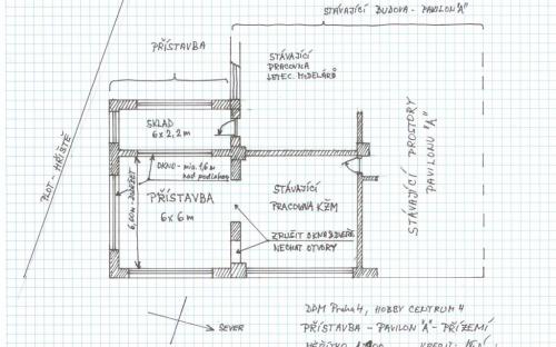 2017/05 - Mé plány přístavby pavilonu A - před předáním architektovi