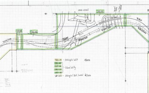First wersions of detailed planning a part of the track plan