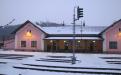 Ledeč - zimní pohled na staniční budovu - 2013