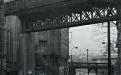 Pohled na oba mosty odspodu z Husitské ulice - 1974, zdroj literatura 2